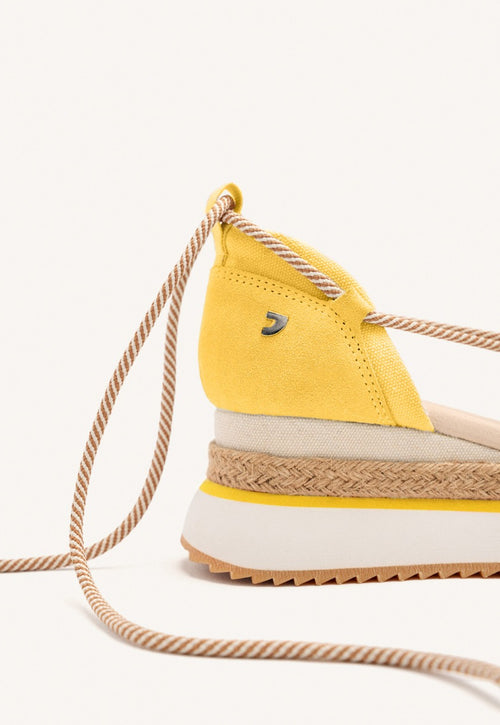 BASKETS À PLATEFORME OUVERTE CUIR ET RAPHIA CHITTENDEN