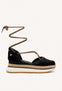 OPEN LEATHER PLATFORM RAFFIA SNEAKERS CHITTENDEN