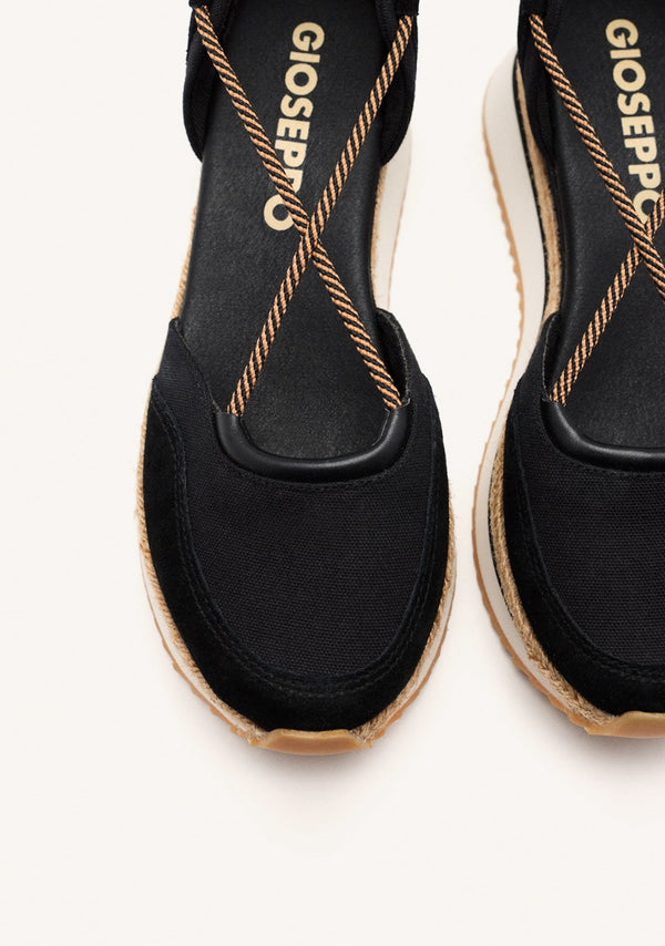 SNEAKERS PELLE CON PLATEAU E RAFIA CHITTENDEN