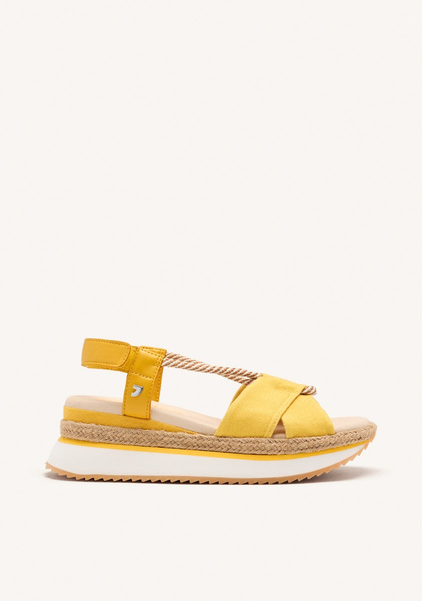 RAFFIA PLATFORM SPORTY SANDALS IRONTON