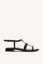 FLAT STUDDED LEATHER SANDALS STINNETT