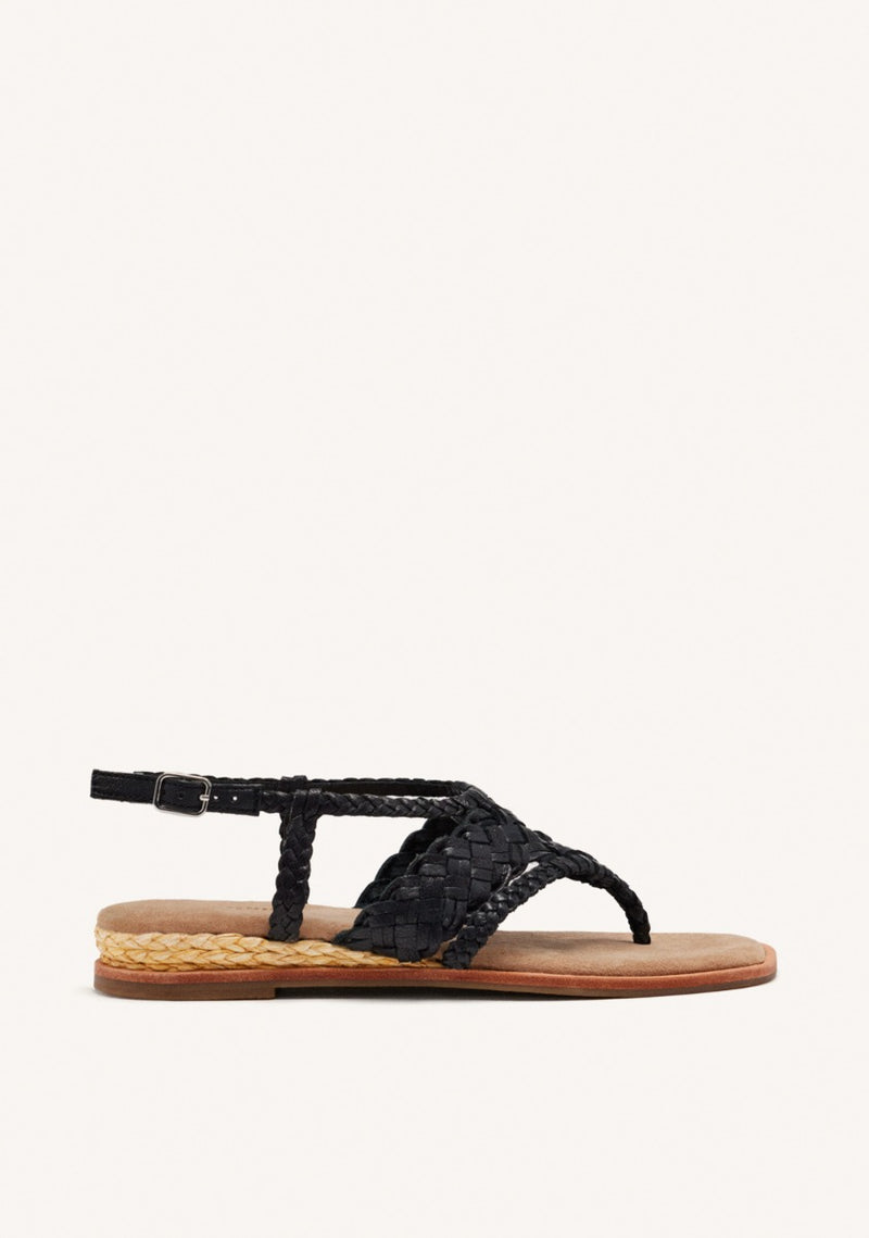 BRAIDED LEATHER SANDALS SEBEC