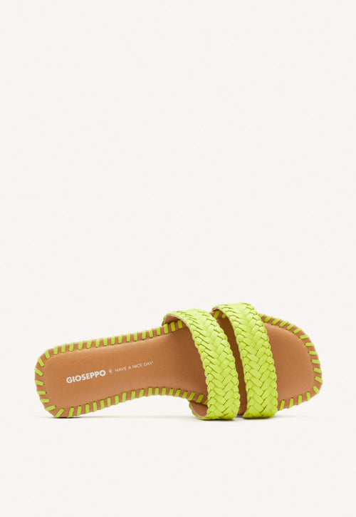 BRAIDED LEATHER FLAT SANDALS PERHAM