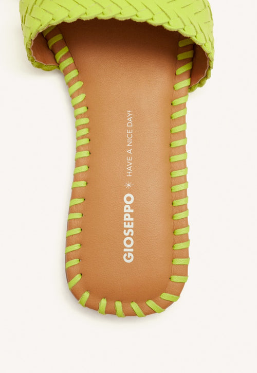 BRAIDED LEATHER FLAT SANDALS PERHAM