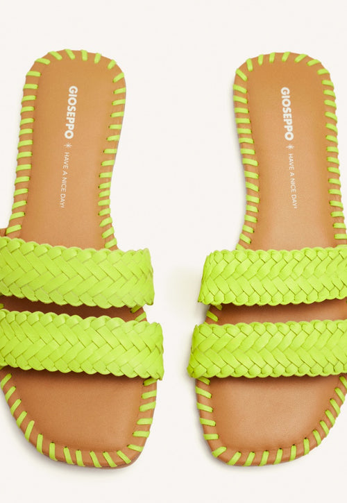 BRAIDED LEATHER FLAT SANDALS PERHAM