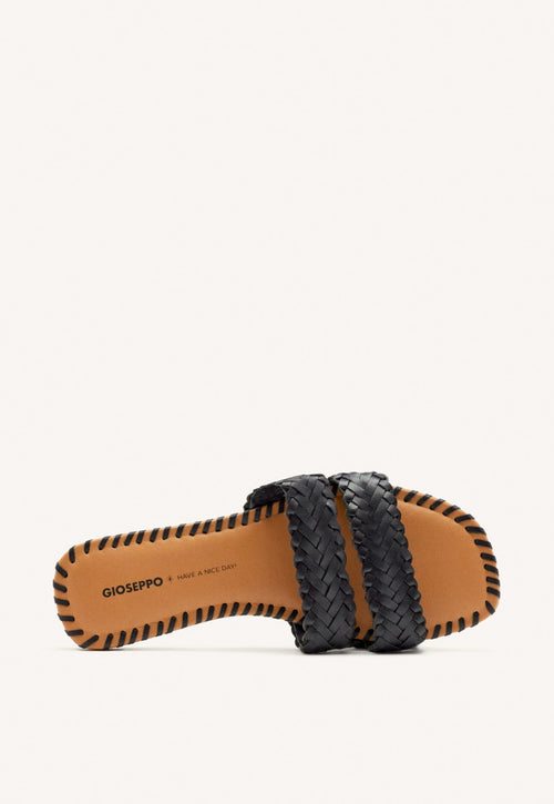 BRAIDED LEATHER FLAT SANDALS PERHAM