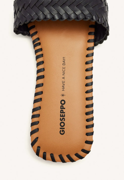 BRAIDED LEATHER FLAT SANDALS PERHAM