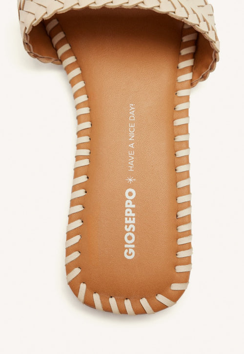 BRAIDED LEATHER FLAT SANDALS PERHAM