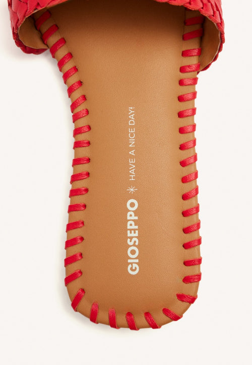 BRAIDED LEATHER FLAT SANDALS PERHAM