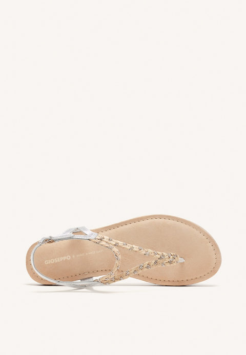 SANDALIAS GRIEGAS PIEL, RAFIA Y BRILLO LIMINGTON