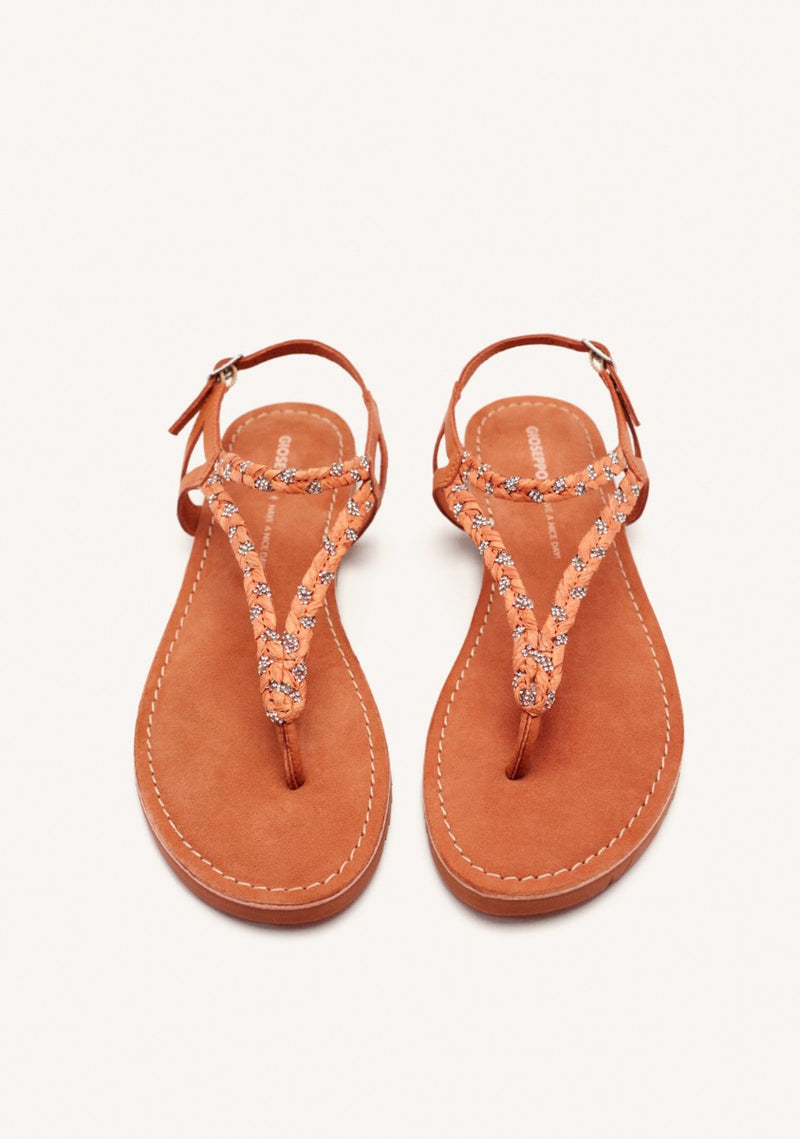 SANDALIAS GRIEGAS PIEL, RAFIA Y BRILLO LIMINGTON