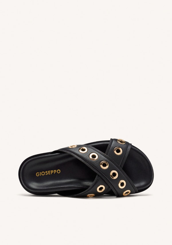 SANDALIAS PIEL OLLADOS HILES