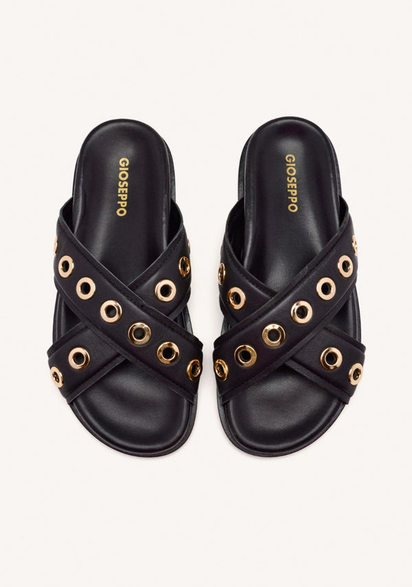 SANDALIAS PIEL OLLADOS HILES