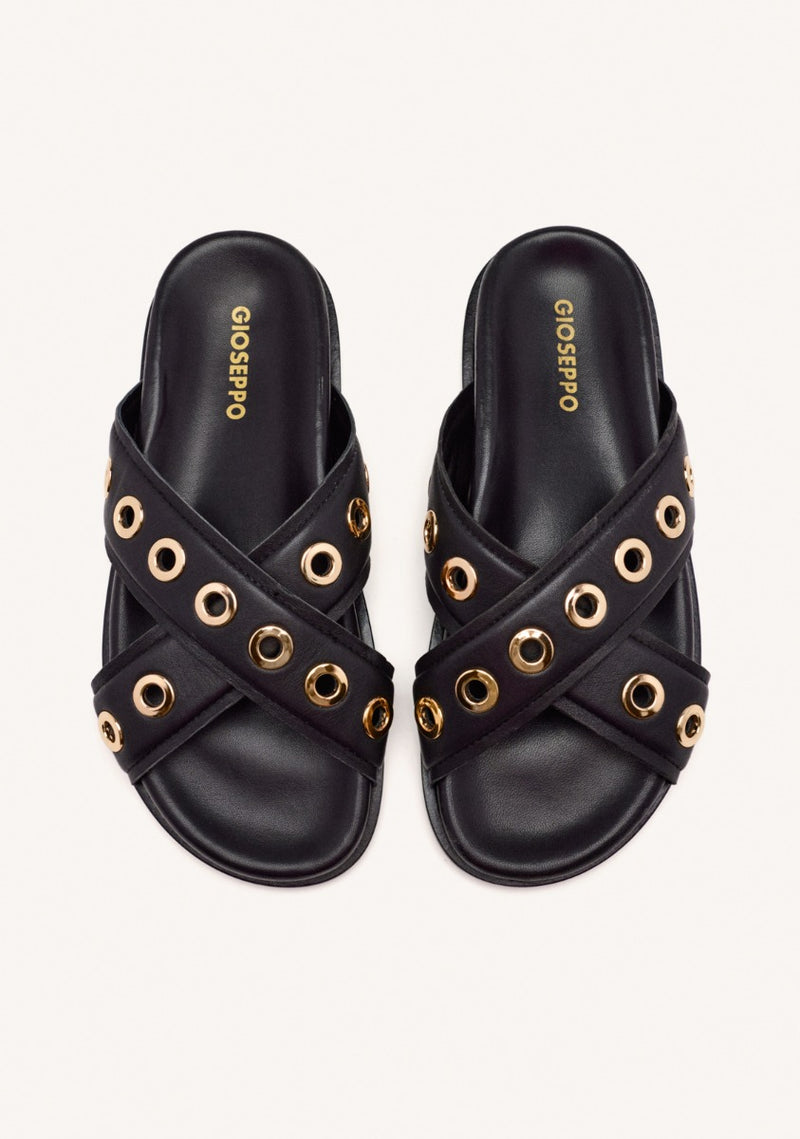 SANDALIAS PIEL OLLADOS HILES