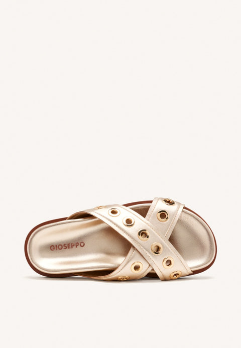 SANDALIAS PIEL OLLADOS HILES