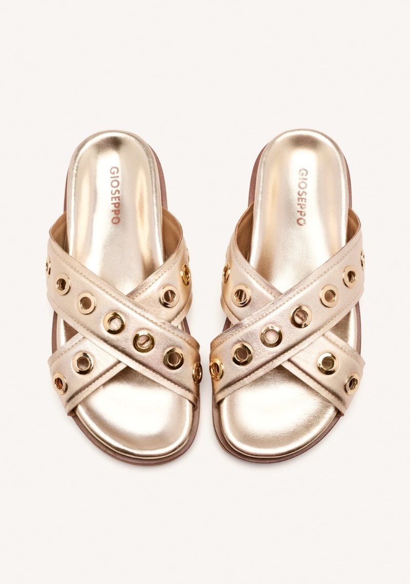 SANDALIAS PIEL OLLADOS HILES