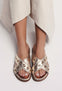 SANDALIAS PIEL OLLADOS HILES