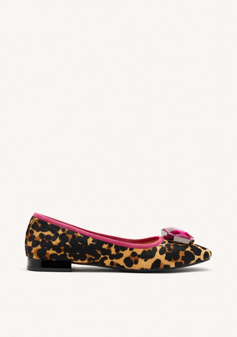 BALLERINES CUIR IMPRIMÉ LÉOPARD CLYMAN