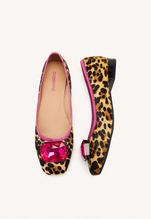 BALLERINES CUIR IMPRIMÉ LÉOPARD CLYMAN