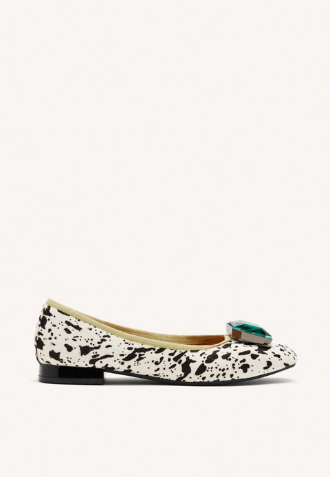 COW LEATHER BALLET FLATS CLYMAN