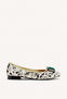 BALLERINE PELLE STAMPA MUCCA CLYMAN