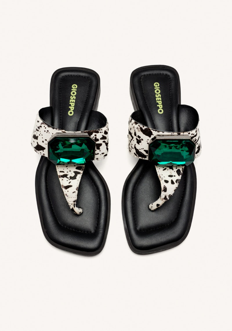 COW LEATHER GREEK SANDALS MERRIMAC