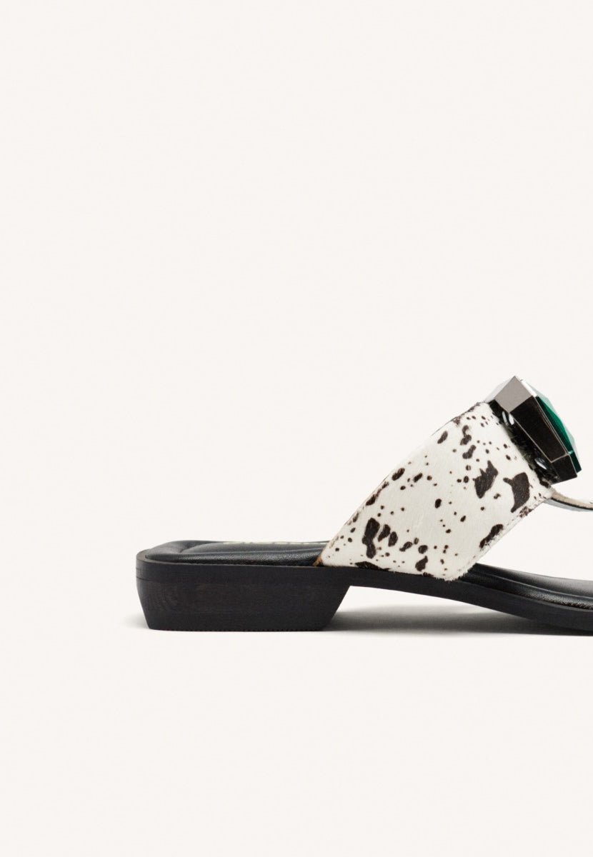 COW LEATHER GREEK SANDALS MERRIMAC