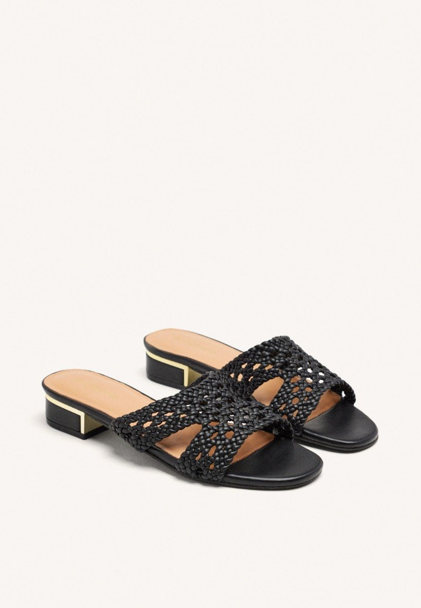 SANDALIAS MULES PIEL TRENZADA LINN