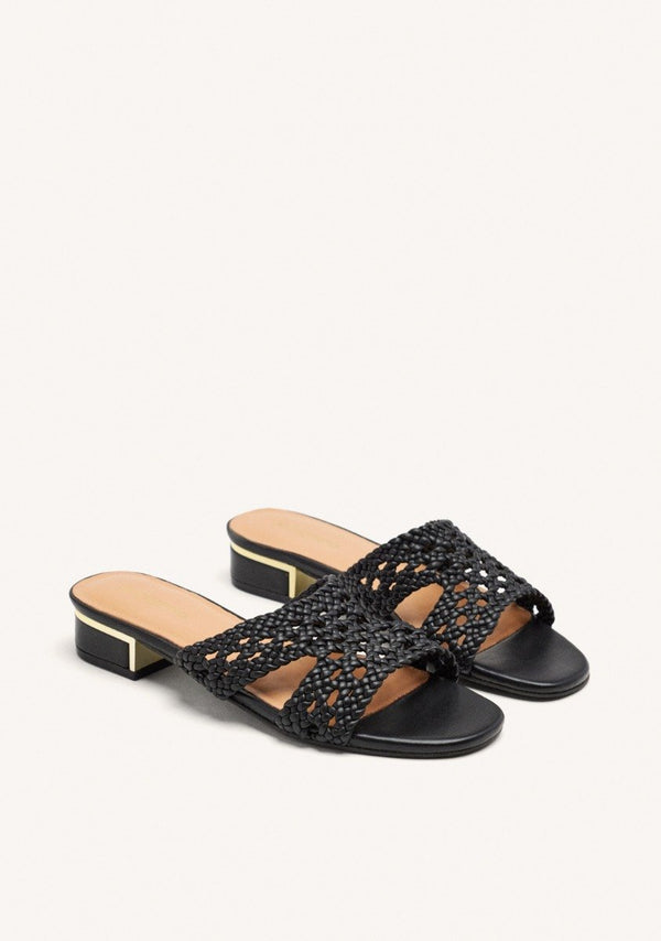 SANDALIAS MULES PIEL TRENZADA LINN
