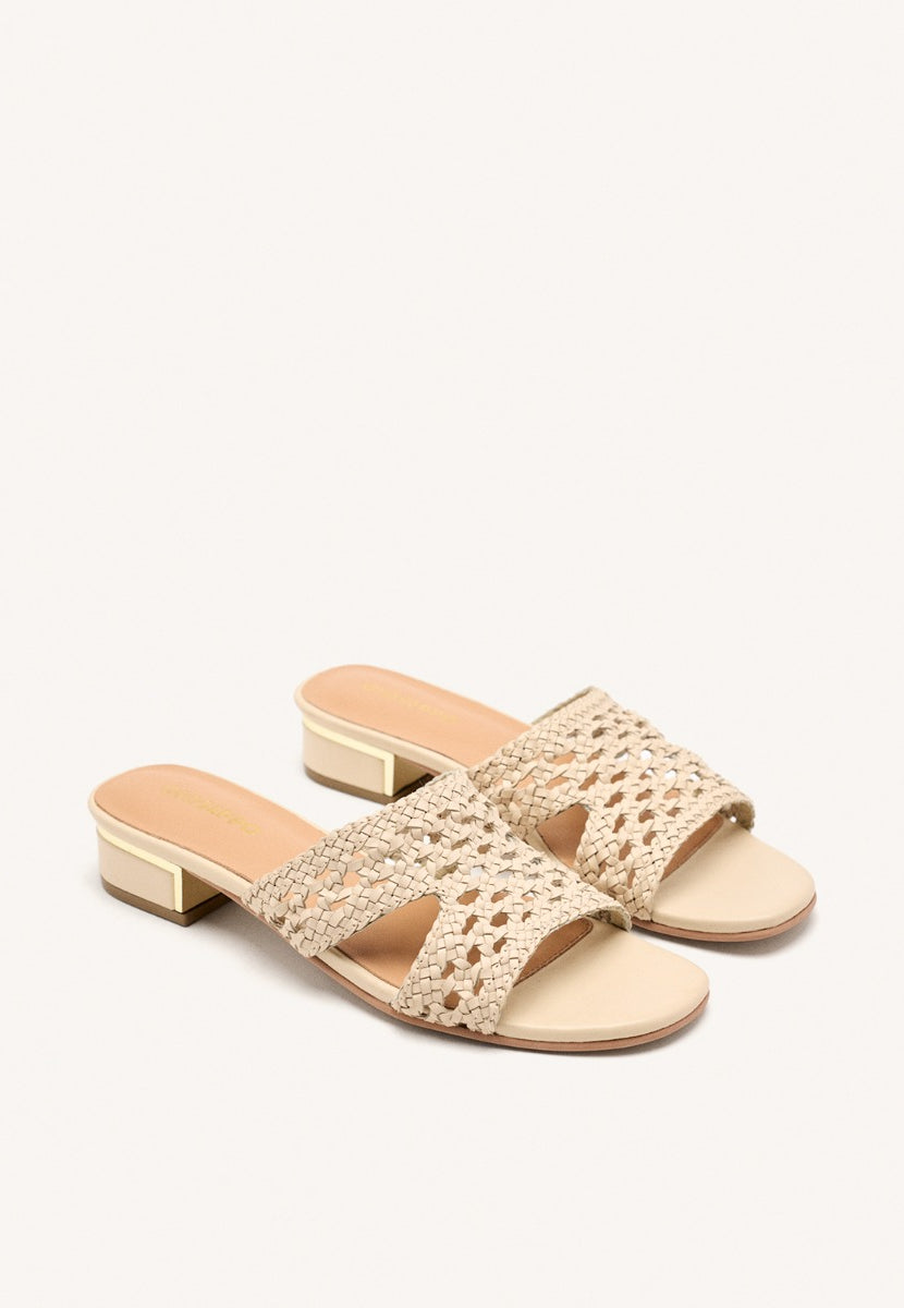 SANDALIAS MULES PIEL TRENZADA LINN