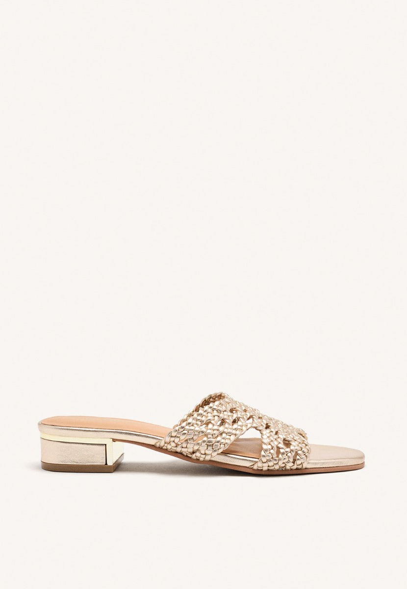 SANDALIAS MULES PIEL TRENZADA LINN