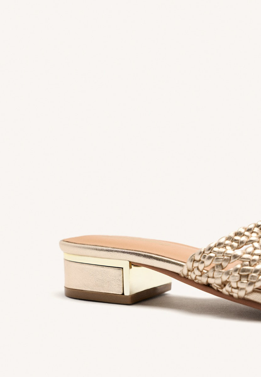SANDALIAS MULES PIEL TRENZADA LINN