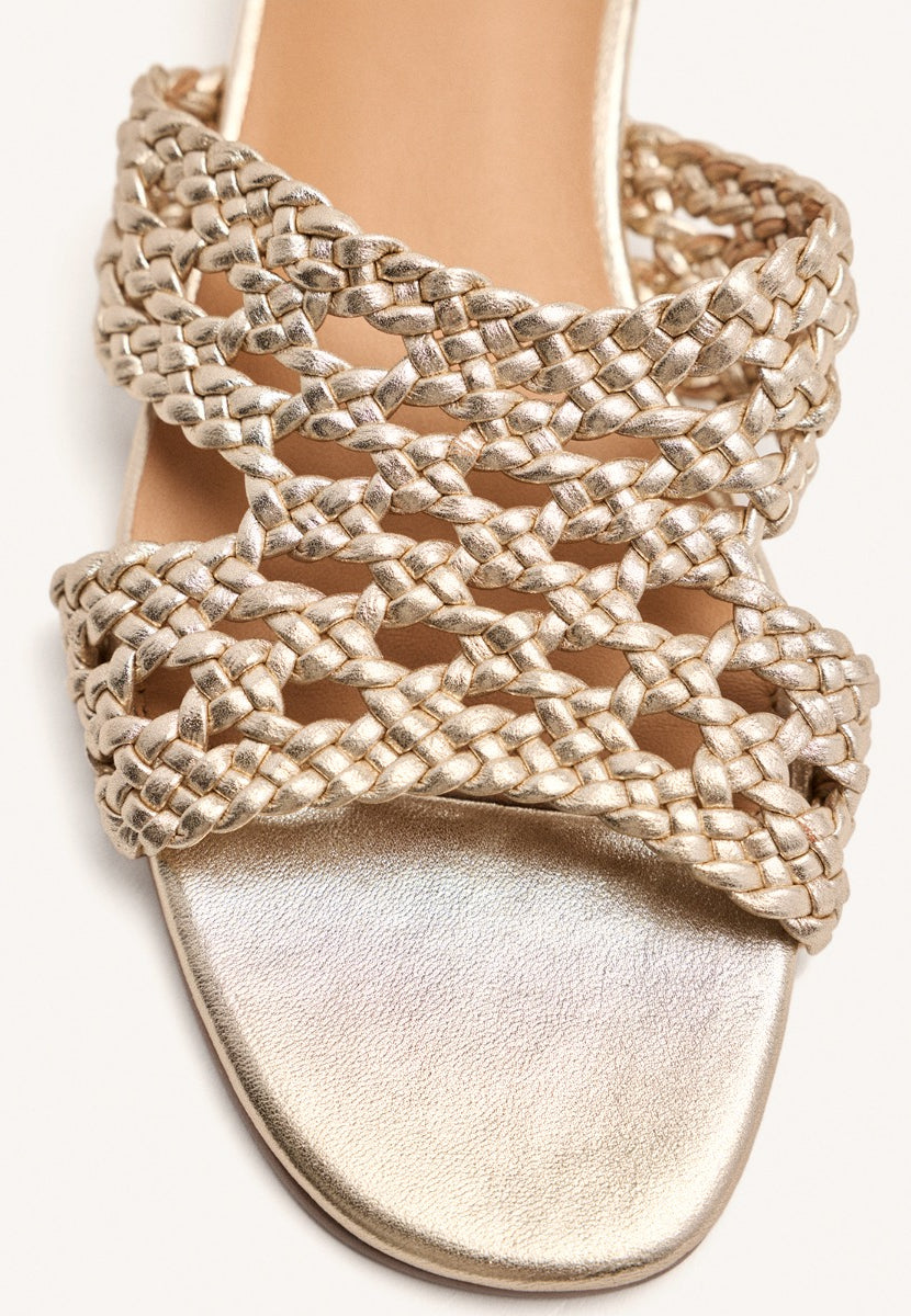 SANDALIAS MULES PIEL TRENZADA LINN