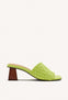 SANDALIAS MULES TACÓN Y PIEL TRENZADA COLRAIN