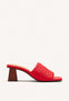 SANDALIAS MULES TACÓN Y PIEL TRENZADA COLRAIN