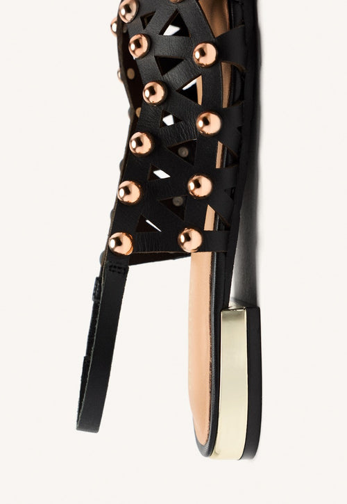 MULES À CLOUS CUIR CALAMUS