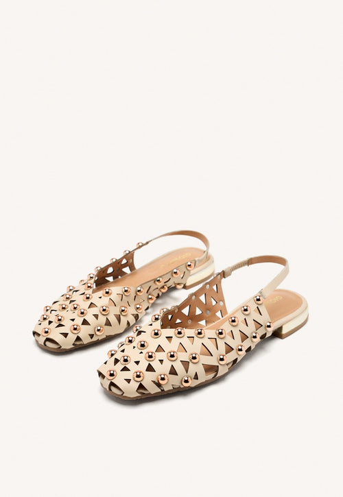 MULES À CLOUS CUIR CALAMUS