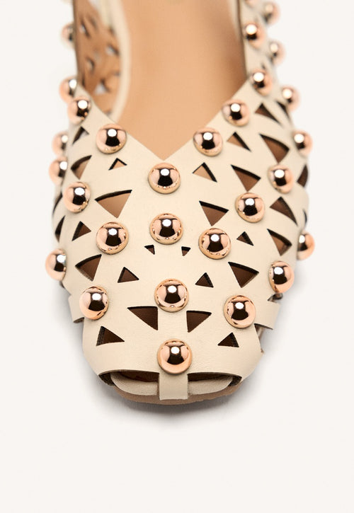 MULES À CLOUS CUIR CALAMUS