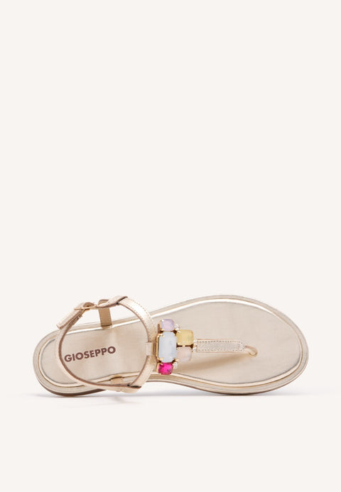 SANDALIAS GRIEGAS PEDRERÍA PIEL RINDGE