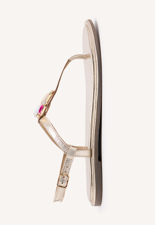 SANDALIAS GRIEGAS PEDRERÍA PIEL RINDGE