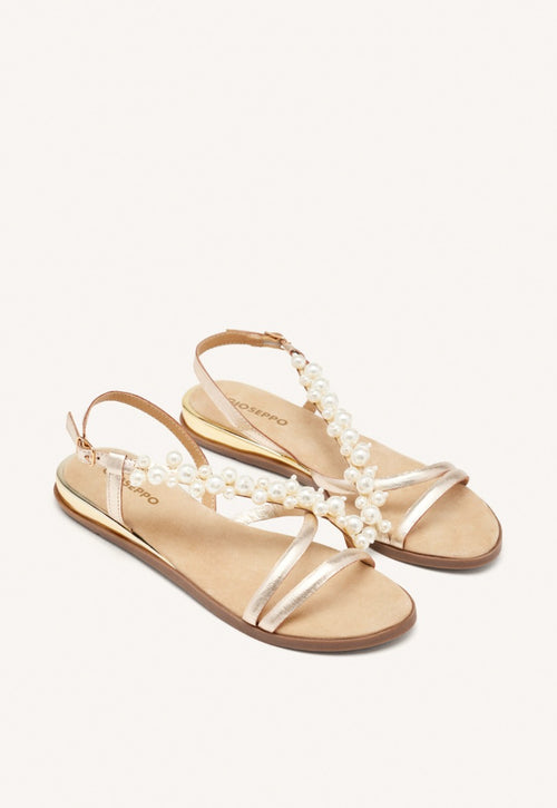 SANDALIAS PERLAS PIEL TEMPLETON