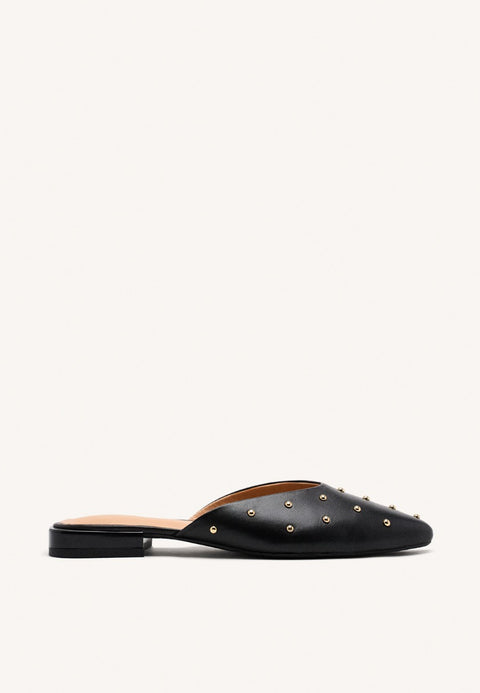 LEATHER STUDDED MULES LANARK