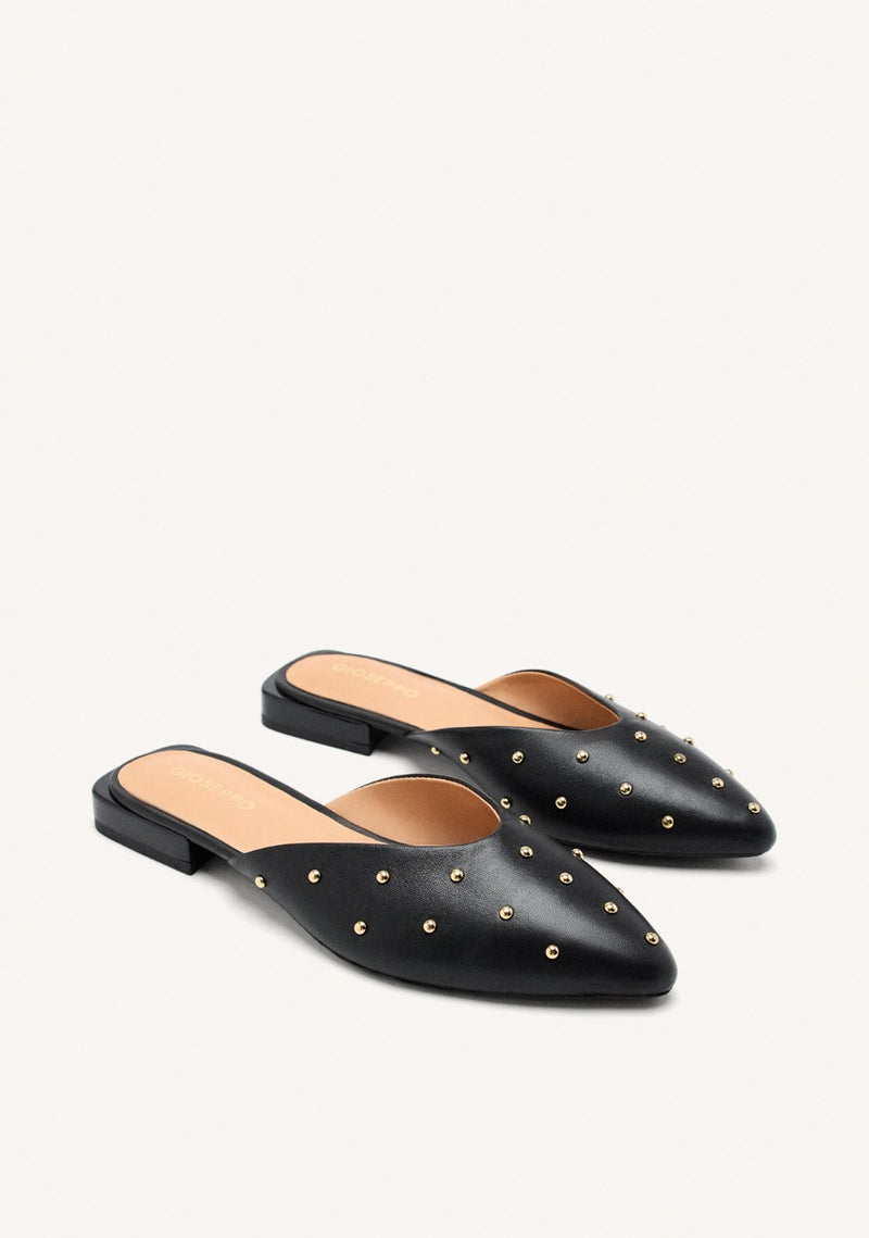 LEATHER STUDDED MULES LANARK