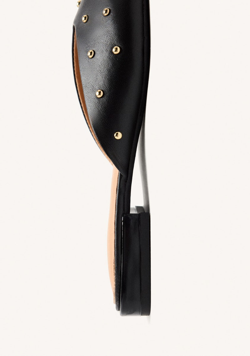 LEATHER STUDDED MULES LANARK