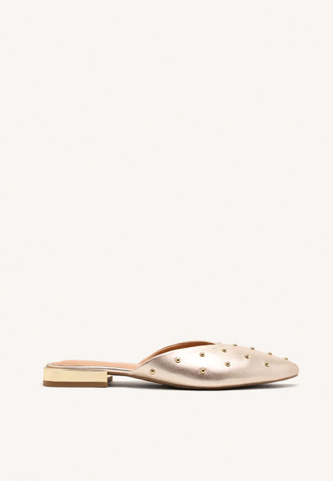 LEATHER STUDDED MULES LANARK