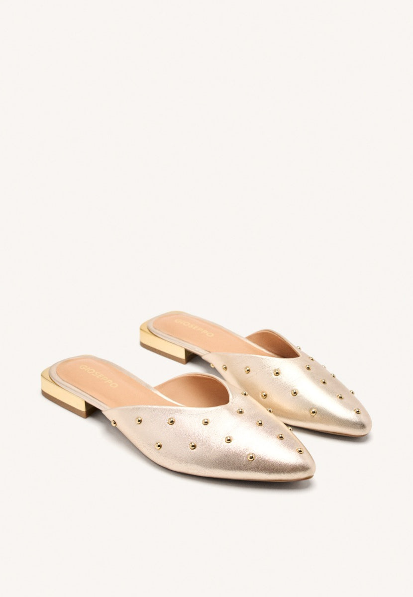 MULES PELLE CON BORCHIE LANARK