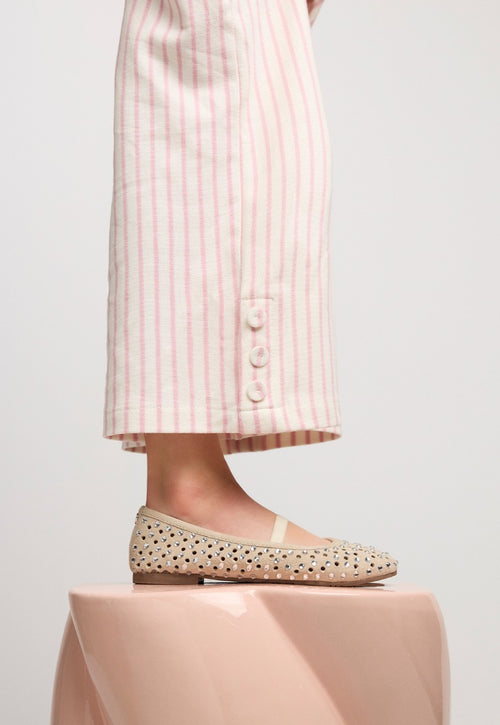LEATHER STUDDED MARY-JANE BALLET FLATS DEDHAM