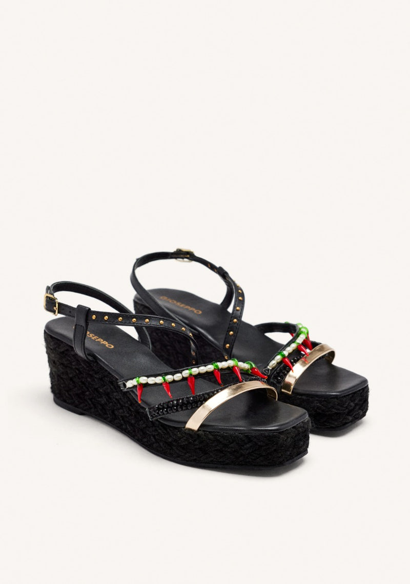 SANDALIAS PIEL CUÑA YUTE XENA