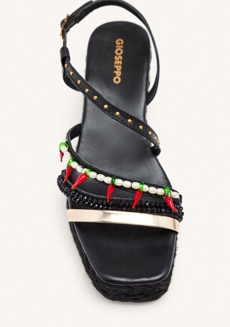 SANDALIAS PIEL CUÑA YUTE XENA