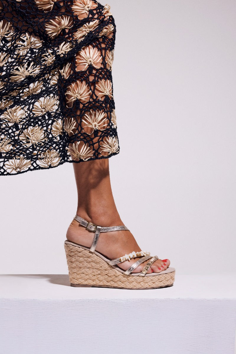 SANDALIAS PIEL CUÑA YUTE ZOLA